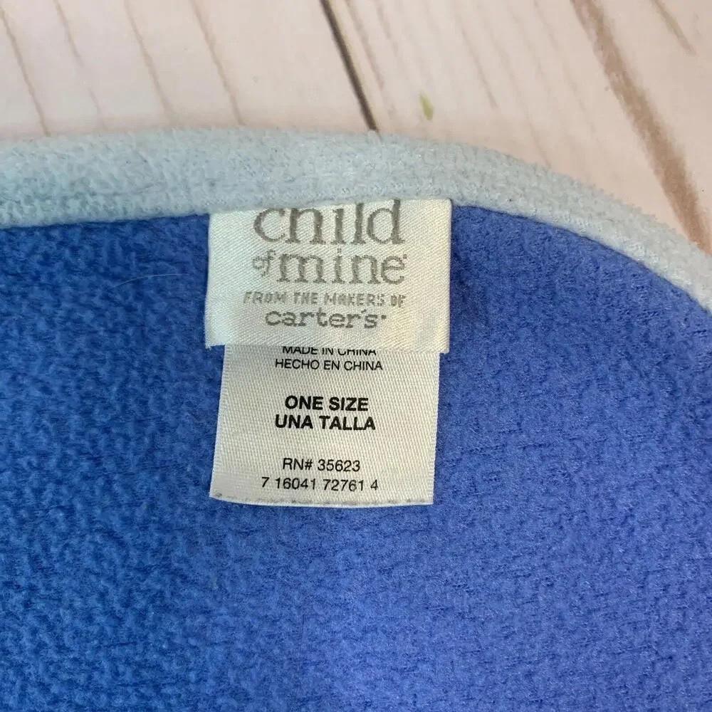 Child of Mine by Carters Blue Fleece Baby Blanket Puppy Love Bear Star 1621